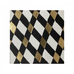 CANVAS PICTURE, SQUARES, BLACK-GOLD-WHITE, 80x80x3.5cm 755-12252 CANVAS PICTURE, SQUARES, BLACK-GOLD-WHITE, 80x80x3.5cm 755-12252