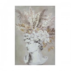 CANVAS PICTURE, MAN WITH FLOWERS, WHITE & NATURAL, 60x90x3,5cm 755-12266 CANVAS PICTURE, MAN WITH FLOWERS, WHITE & NATURAL, 60x90x3,5cm 755-12266