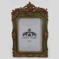 TABLE PHOTO FRAME(13x18cm), POLYRESIN,ANTIQUE, GOLD-GREEN, 13x18cm 756-12024 TABLE PHOTO FRAME(13x18cm), POLYRESIN,ANTIQUE, GOLD-GREEN, 13x18cm 756-12024