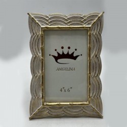TABLE PHOTO FRAME(20X25), POLYRESIN, GOLD-GREY,  25.5x1.5x30.5cm 756-12093