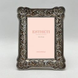 TABLE PHOTO FRAME (10x15), POLYRESIN, SILVER, 16.5x2x21.5cm 756-12169 TABLE PHOTO FRAME (10x15), POLYRESIN, SILVER, 16.5x2x21.5cm 756-12169