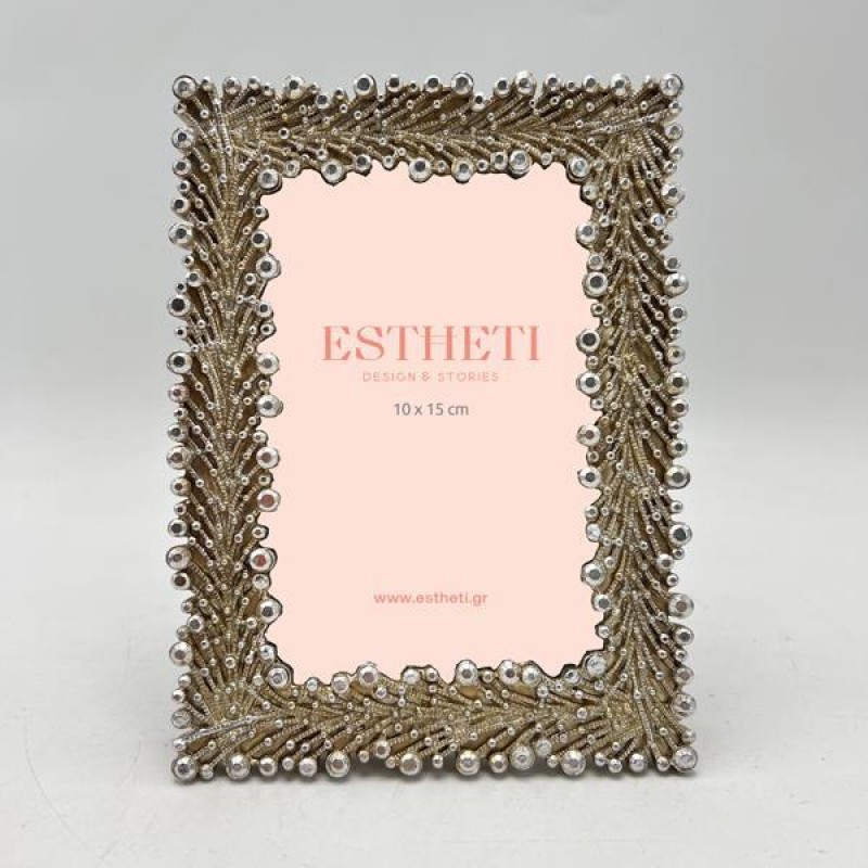 TABLE PHOTO FRAME (10x15), POLYRESIN, GOLD, 13.5x1.5x18.5cm 756-12177