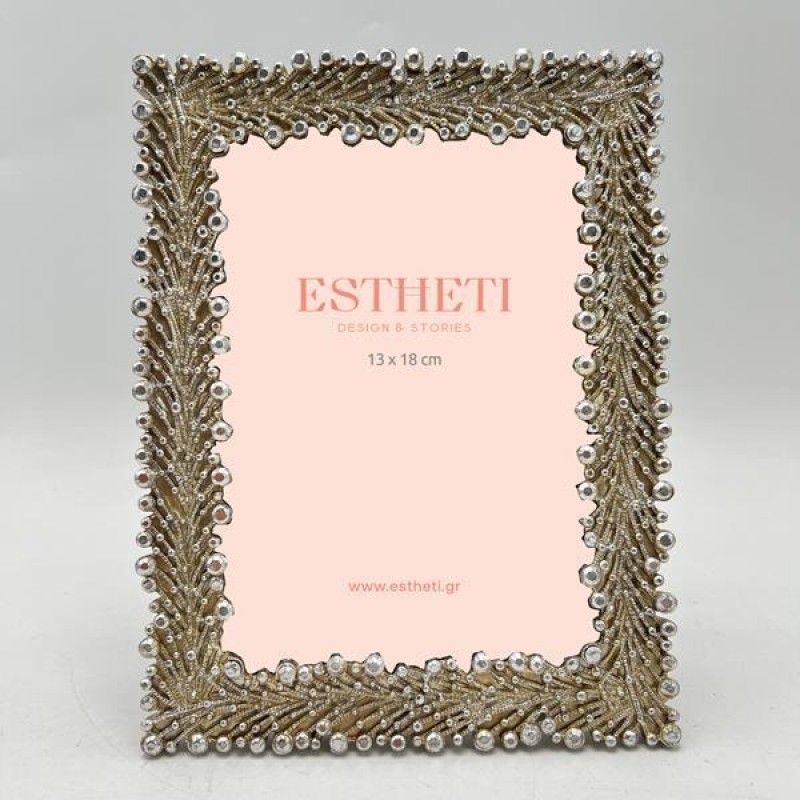 TABLE PHOTO FRAME (13x18), POLYRESIN, GOLD, 16x1.5x21cm 756-12178