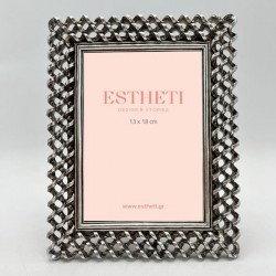 TABLE PHOTO FRAME (13x18), POLYRESIN, SILVER, 18.5x2x24cm 756-12180 TABLE PHOTO FRAME (13x18), POLYRESIN, SILVER, 18.5x2x24cm 756-12180