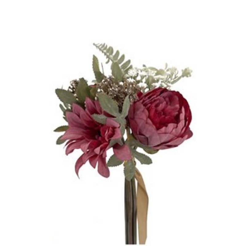 PEONY-GERBERA BOUQUET,DUSTY PINK, 30cm 758-10049