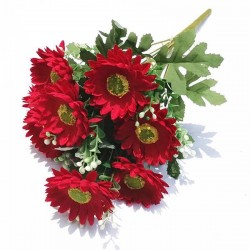 GERBERA BOUQUET, 9 BRANCHES, LIGHT ORANGE, 40cm 758-10063