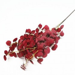 BRANCH, EUCALYPTUS, BORDEAUX, 82cm 758-12049 BRANCH, EUCALYPTUS, BORDEAUX, 82cm 758-12049
