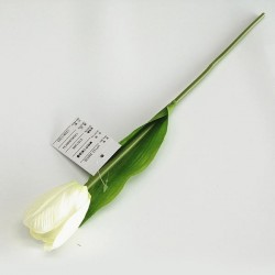 FLOWER/BRANCH, TULIP, WHITE, 44cm 758-12077