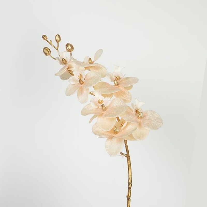 FLOWER, ORCHID, GOLD- IVORY-PINK, 75cm 758-12109