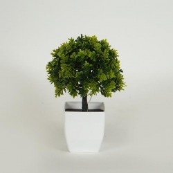PLANT IN A POT, PLASTIC, WHITE, 18cm 758-14023
