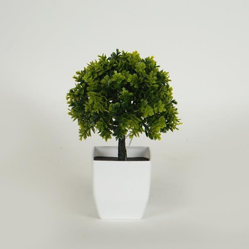 PLANT IN A POT, PLASTIC, WHITE, 18cm 758-14023