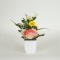 MIX FLOWERS IN A POT, YELLOW-PINK, 17cm 758-14053