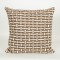 CUSHION,  WITH  FILLER, COTTON- WOVEN, WHITE-BROWN, 45x45cm 759-10012