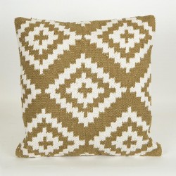 CUSHION, WITH FILLER, COTTON- WOVEN, GREEN-WHITE, 45x45cm 759-10013 CUSHION, WITH FILLER, COTTON- WOVEN, GREEN-WHITE, 45x45cm 759-10013