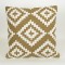 CUSHION,  WITH  FILLER, COTTON- WOVEN, GREEN-WHITE, 45x45cm 759-10013