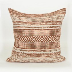 CUSHION, WITH FILLER, COTTON- WOVEN, RUST BROWN- NATURAL, 45x45cm 759-10017 CUSHION, WITH FILLER, COTTON- WOVEN, RUST BROWN- NATURAL, 45x45cm 759-10017
