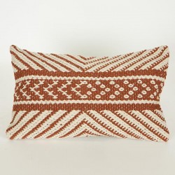 CUSHION, WITH FILLER, COTTON- WOVEN, ΝΑΤURAL- RUST BROWN, 30x50cm 759-10018 CUSHION, WITH FILLER, COTTON- WOVEN, ΝΑΤURAL- RUST BROWN, 30x50cm 759-10018