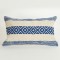 CUSHION,  WITH  FILLER, COTTON- WOVEN, WHITE- BLUE, 30x50cm 759-10020