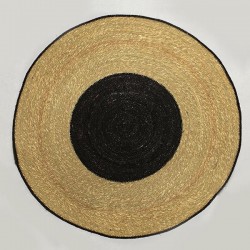 RUG, SEA GRASS, NATURAL- BLACK, Φ90cm 759-12010 RUG, SEA GRASS, NATURAL- BLACK, Φ90cm 759-12010