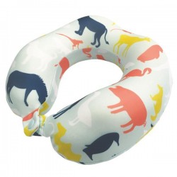 CHILD TRAVEL NECK PILLOW WITH MEMORY FOAM LIGHT BLUE WITH ANIMALS 920-30008 CHILD TRAVEL NECK PILLOW WITH MEMORY FOAM LIGHT BLUE WITH ANIMALS 920-30008