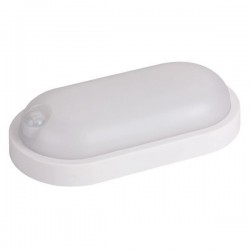 WALL MOUNTED LED LIGHT WITH RIR SENSOR OVAL 12W 205x105x54 4000K IP54 WHITE PLUS 145-20090 WALL MOUNTED LED LIGHT WITH RIR SENSOR OVAL 12W 205x105x54 4000K IP54 WHITE PLUS 145-20090
