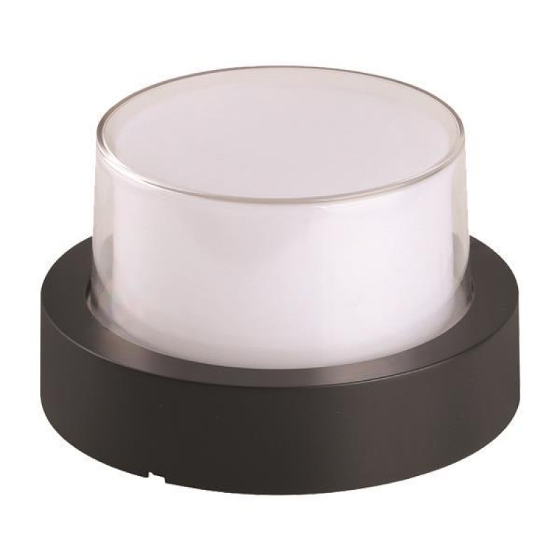 LED СТЕННО ТЯЛО КРЪГЛО 12W 3000K IP65 ЧЕРНО