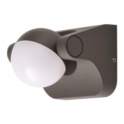 СТЕННА LED ЛАМПА С ВЪРТЯЩА СЕ ОСНОВА 8W IP54 СИВА СТЕННА LED ЛАМПА С ВЪРТЯЩА СЕ ОСНОВА 8W IP54 СИВА