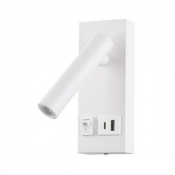 BLACK WALL MOUNTED READING LIGHT FOR BED WITH USB -TYPE C 2W 3000K 150X60X145mm 145-22068 BLACK WALL MOUNTED READING LIGHT FOR BED WITH USB -TYPE C 2W 3000K 150X60X145mm 145-22068