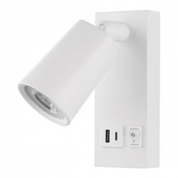 БЯЛА СТЕННА ЛАМПА ЗА ЧЕТЕНЕ С USB-C 5W 3000K БЯЛА СТЕННА ЛАМПА ЗА ЧЕТЕНЕ С USB-C 5W 3000K