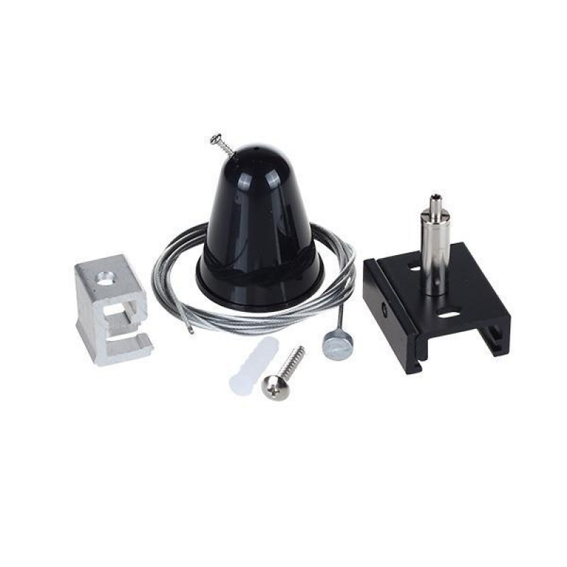SUSPENDING WIRE FOR LIGHT FIXTURE WITH ROSETTE 2m (4P) BLACK 145-59231