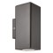 WALL LIGHT SQUARE UP-DOWN PLASTIC GU10 DARK GREY 145-82008