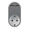 АДАПТОР SCHUKO С 2 USB СИВ С ДЕТСКА ЗАЩИТА