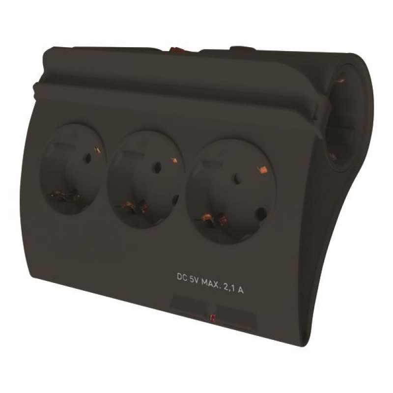 РАЗКЛОНИТЕЛ 5 SCHUKO ГНЕЗДА, 1.5M, ЧЕРЕН, С КЛЮЧ, 2 USB, СТЕНД ЗА ТЕЛЕФОН, ЗАЩИТА ОТ ПРЕГРЯВАНЕ РАЗКЛОНИТЕЛ 5 SCHUKO ГНЕЗДА, 1.5M, ЧЕРЕН, С КЛЮЧ, 2 USB, СТЕНД ЗА ТЕЛЕФОН, ЗАЩИТА ОТ ПРЕГРЯВАНЕ