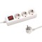 SOCKET 3 SCHUKO HOLES CABLE 3X1,5mm EXTENSION 5m WITH SWITCH & SHUTTER PROTECTION 147-62250