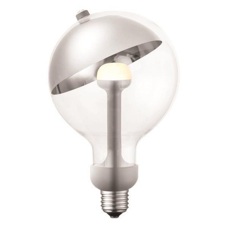 LED КРУШКА MOVE ME G120 E27 5,5W 2700K СРЕБРИСТА