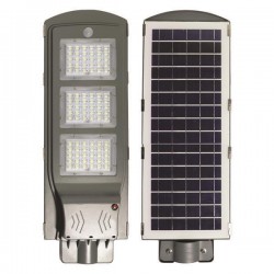 СОЛАРНО УЛИЧНО ОСВЕТЛЕНИЕ С ДАТЧИК ЗА ДВИЖЕНИЕ 60W 4000K СИВО IP65