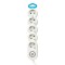 SOCKET 5 SCHUKO HOLES CABLE OVAL 3X1,5mm EXTENSION 1,5m WITH SWITCH & SHUTTER PROTECTION 147-62412