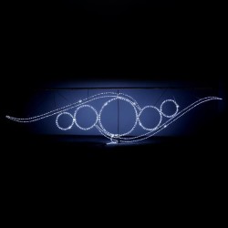 GARLAND WITH LIGHTED RINGS, WHITE3 LED ROPELIGHT, 24m, 400x100cm 600-23040