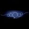 GARLAND WITH LIGHTED RINGS, WHITE3 LED ROPELIGHT, 24m, 400x100cm 600-23040