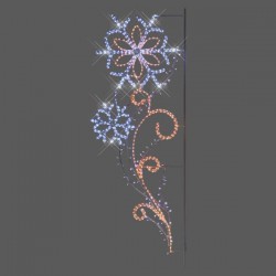 POLE DECORATION PROFESSIONAL DESIGN WITH SNOWFLAKES, WHITE AND WARM WHITE LED ROPE LIGHT, WITH 80 WHITE LED, 198x69,5cm, IP44 600-23081 POLE DECORATION PROFESSIONAL DESIGN WITH SNOWFLAKES, WHITE AND WARM WHITE LED ROPE LIGHT, WITH 80 WHITE LED, 198x69,5cm, IP44 600-23081