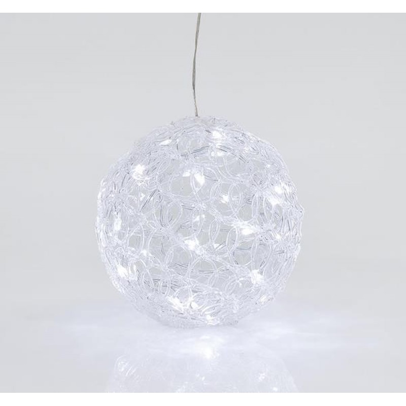 АКРИЛНА ТОПКА С 30 БЕЛИ LED СВЕТЛИНИ АКРИЛНА ТОПКА С 30 БЕЛИ LED СВЕТЛИНИ