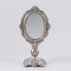 STAND MIRROR, POLYRESIN, SILVER, 14.3x11x27.5cm 751-12066 STAND MIRROR, POLYRESIN, SILVER, 14.3x11x27.5cm 751-12066