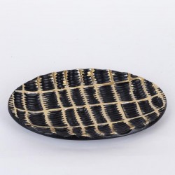 DECORATION PLATE, POLYRESIN, GOLD - BLACK, 21.5x13.9x2cm 752-15027 DECORATION PLATE, POLYRESIN, GOLD - BLACK, 21.5x13.9x2cm 752-15027