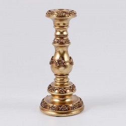 CANDLESTICK, POLYRESIN, GOLD, 9.2x9.2x20.3cm 752-26062 CANDLESTICK, POLYRESIN, GOLD, 9.2x9.2x20.3cm 752-26062