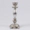 CANDLESTICK, POLYRESIN, SILVER, 10.5x10.8x24.5cm 752-26063