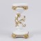 CANDLESTICK, POLYRESIN, WHITE - GOLD, 10.8x10.7x20.8cm 752-26064