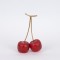 DECORATIVE CHERRY, POLYRESIN, RED - GOLD, 12.9x6x20cm 752-28602