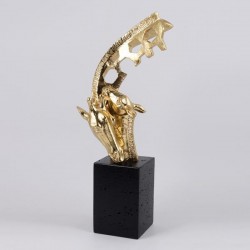 TABLE DECORATION, POLYRESIN, BABY GIRAFFE, GOLD, 18.5x12x45cm 752-28613 TABLE DECORATION, POLYRESIN, BABY GIRAFFE, GOLD, 18.5x12x45cm 752-28613