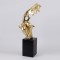 TABLE DECORATION, POLYRESIN, BABY GIRAFFE, GOLD, 18.5x12x45cm 752-28613