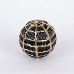 DECORATION BALL, POLYRESIN, BLACK - GOLD, 10.7x10.7x10.9cm 752-28615 DECORATION BALL, POLYRESIN, BLACK - GOLD, 10.7x10.7x10.9cm 752-28615